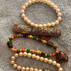 Bohemian Multicolor Beaded Bracelet plus 3 more beautiful bracelets.